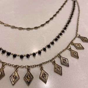 Free People Choker three layer necklace